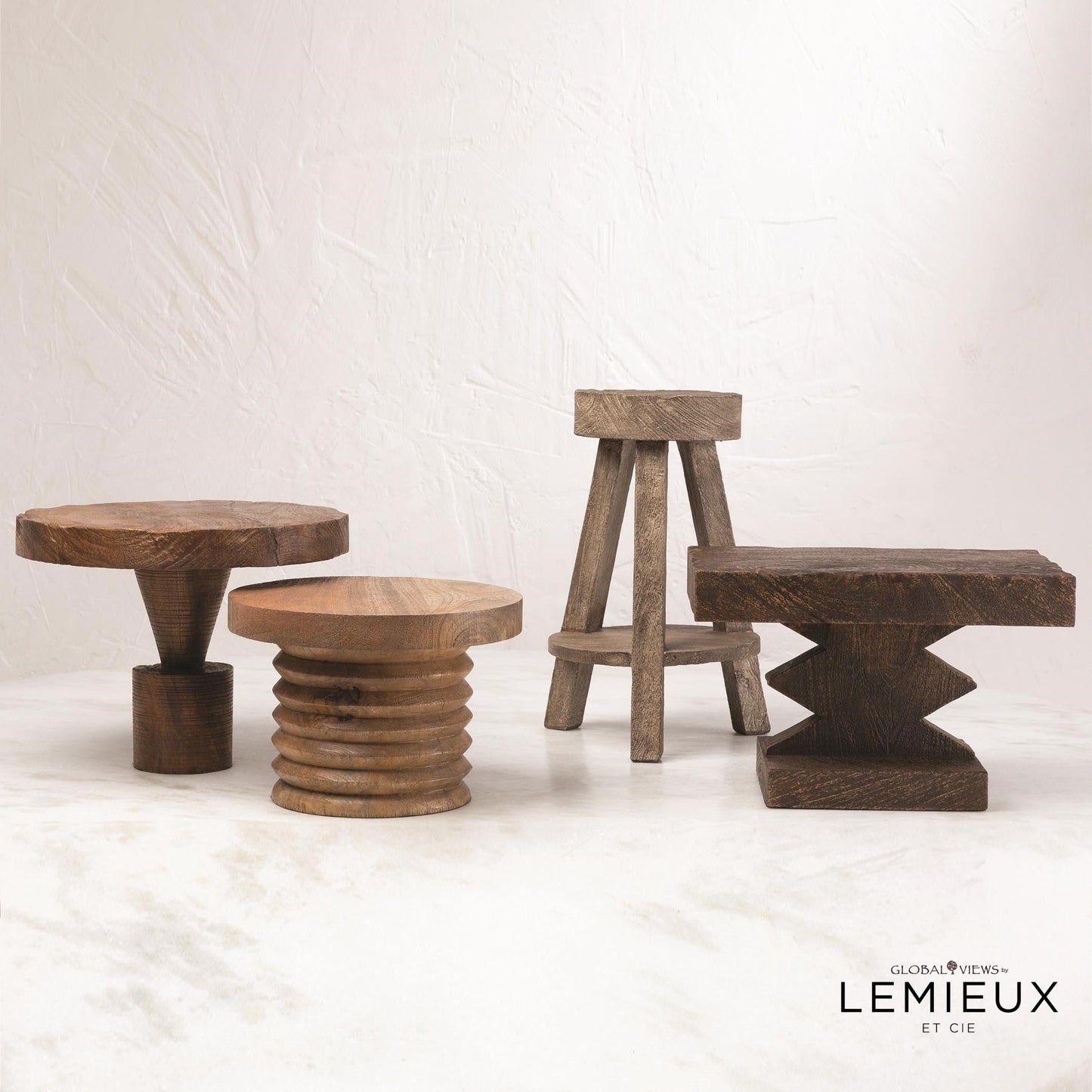 Lemieux Et Cie Davin Wood Pedestal (국내 재고)