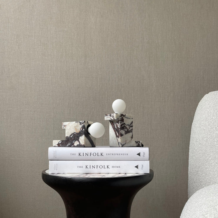 Brick Lamp, Tall - Calacatta