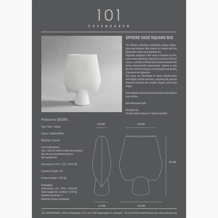 Sphere Square Vase, Hexa