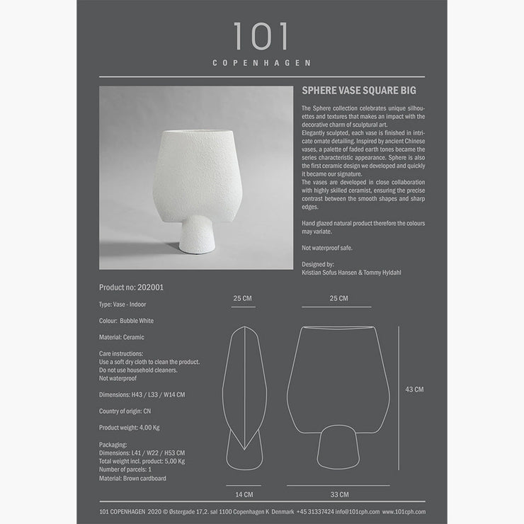 Sphere Square Vase, Big