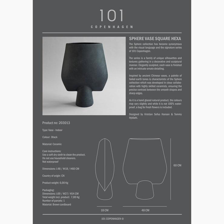 Sphere Square Vase, Hexa