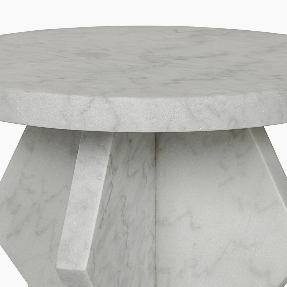 Belasco Side Table, Marble