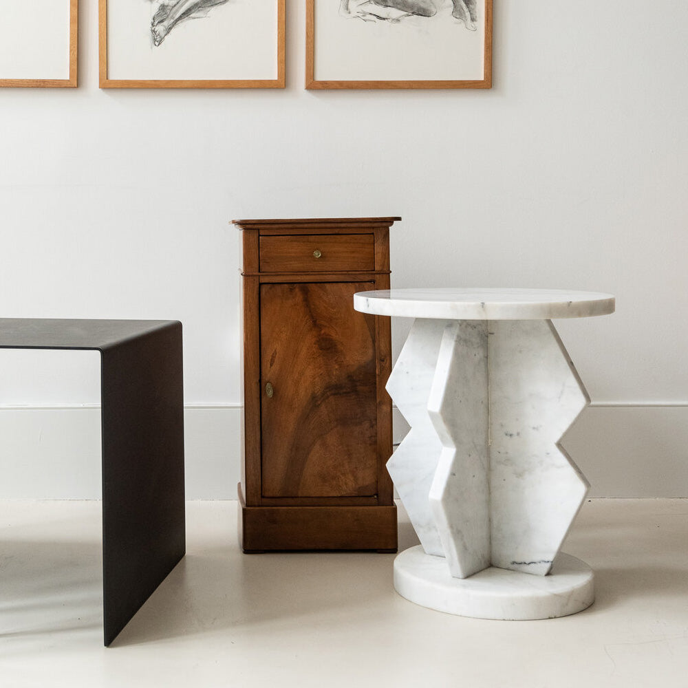 Belasco Side Table, Marble