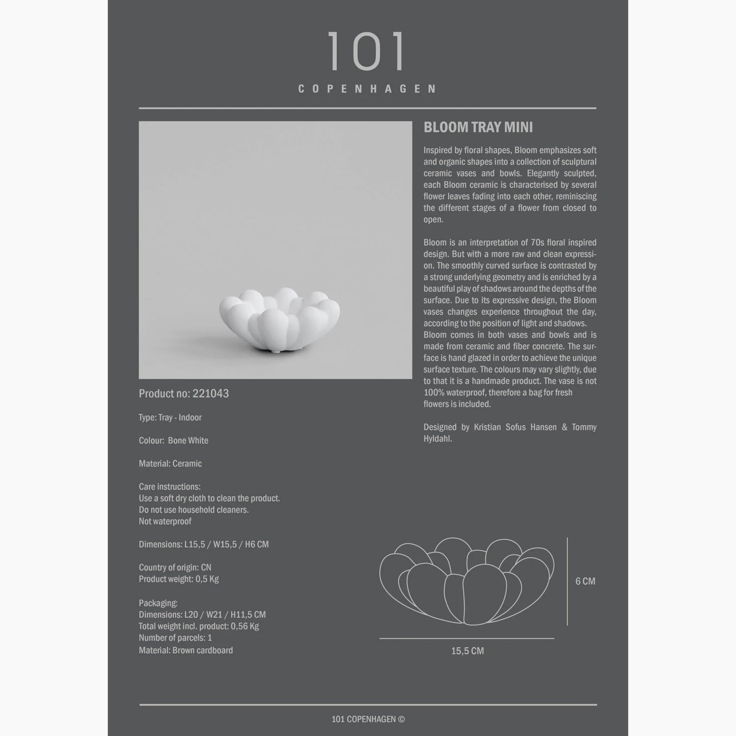 Bloom Tray, Mini(국내 재고) - Bone White