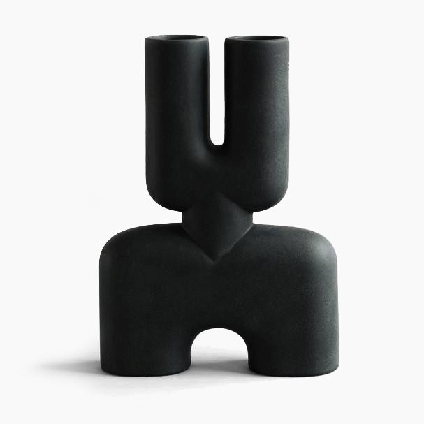 Cobra Vase Double Hexa Black
