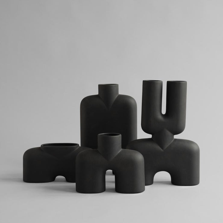 Cobra Vase Double Hexa Black