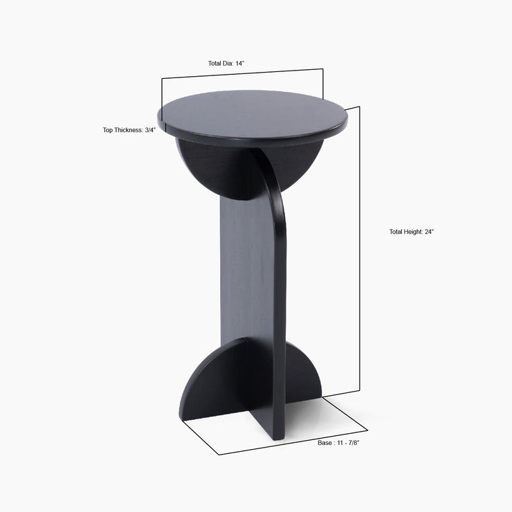 Crescent End Table
