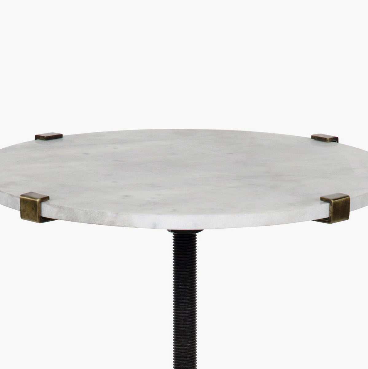 Edith Adjustable Side Table,Brass