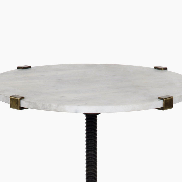 Edith Adjustable Side Table,Brass
