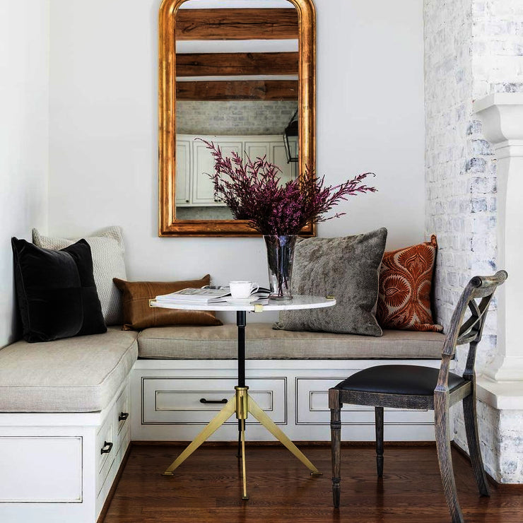 Edith Adjustable Side Table,Brass