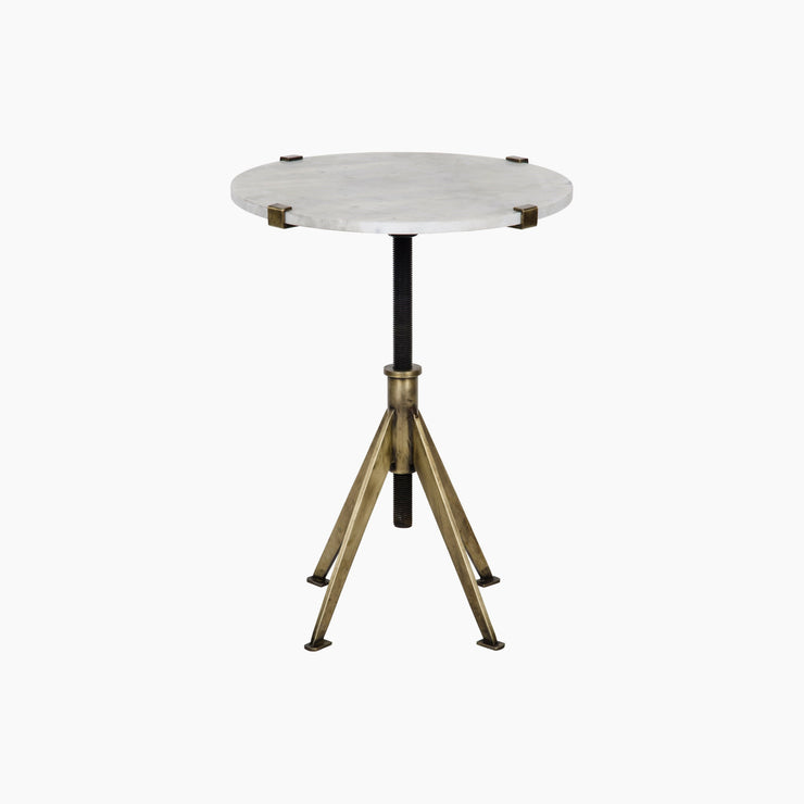 Edith Adjustable Side Table,Brass