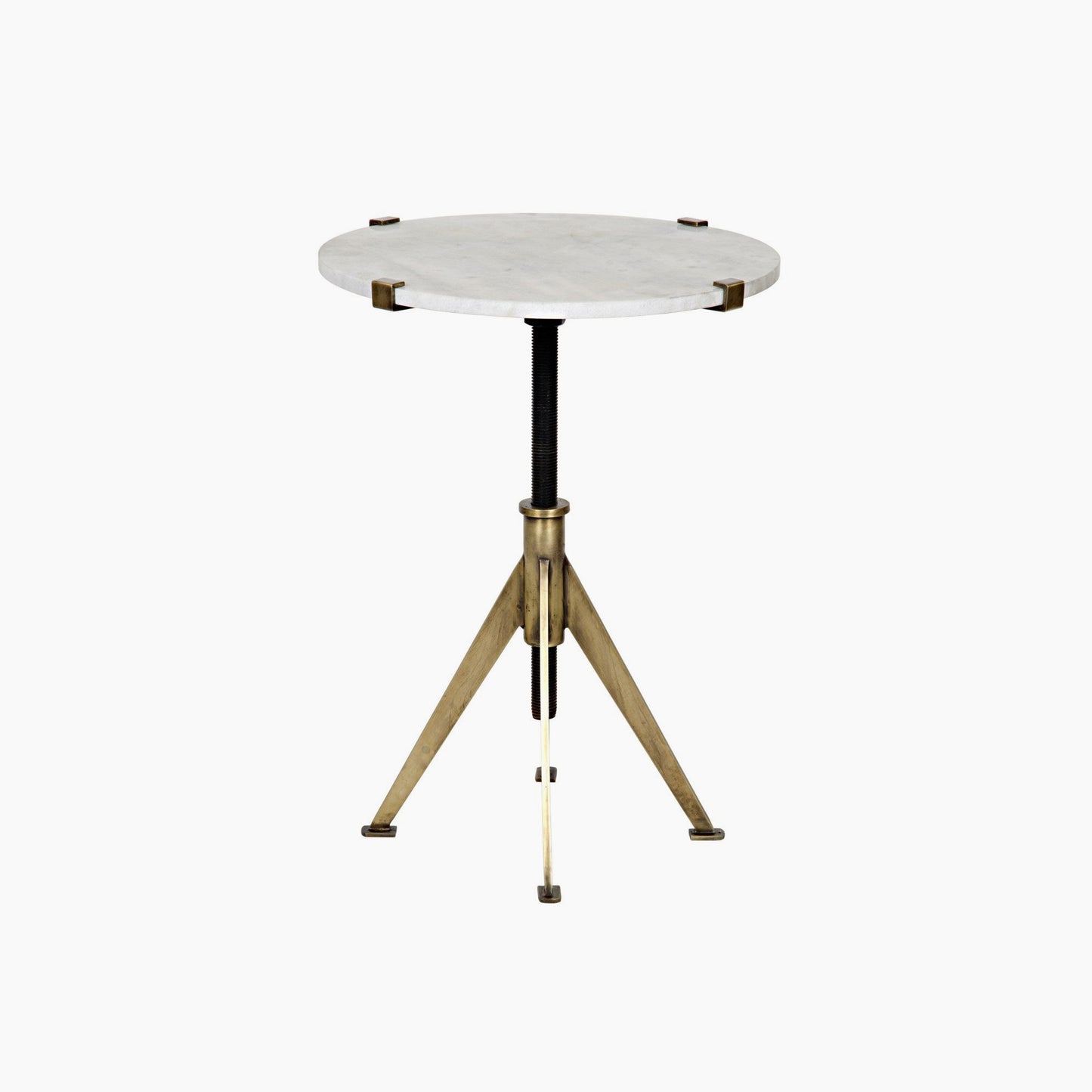 Edith Adjustable Side Table,Brass