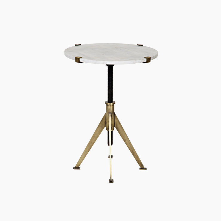 Edith Adjustable Side Table,Brass