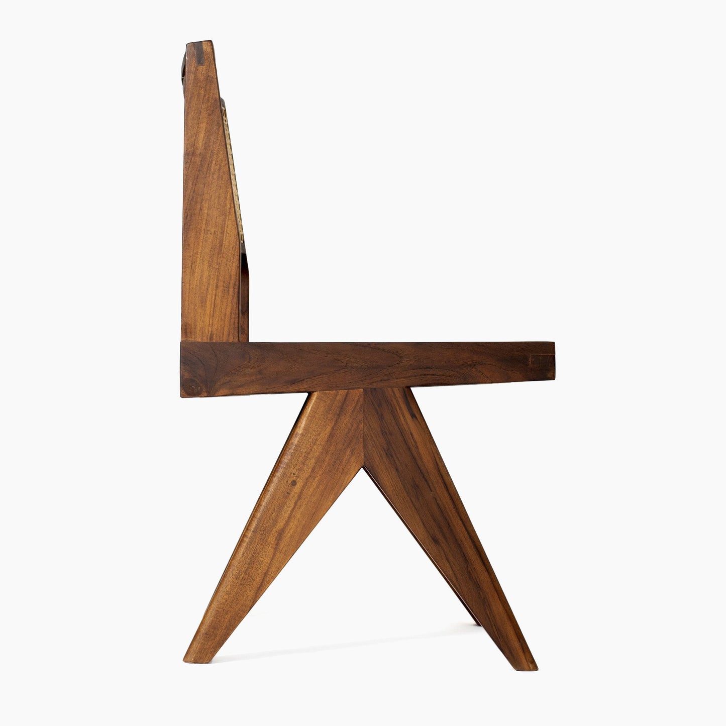 Jeanneret Armless Dining Chair Brown