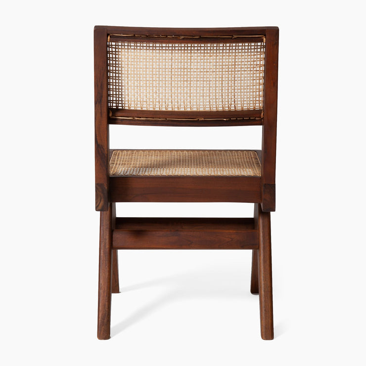 Jeanneret Armless Dining Chair Brown