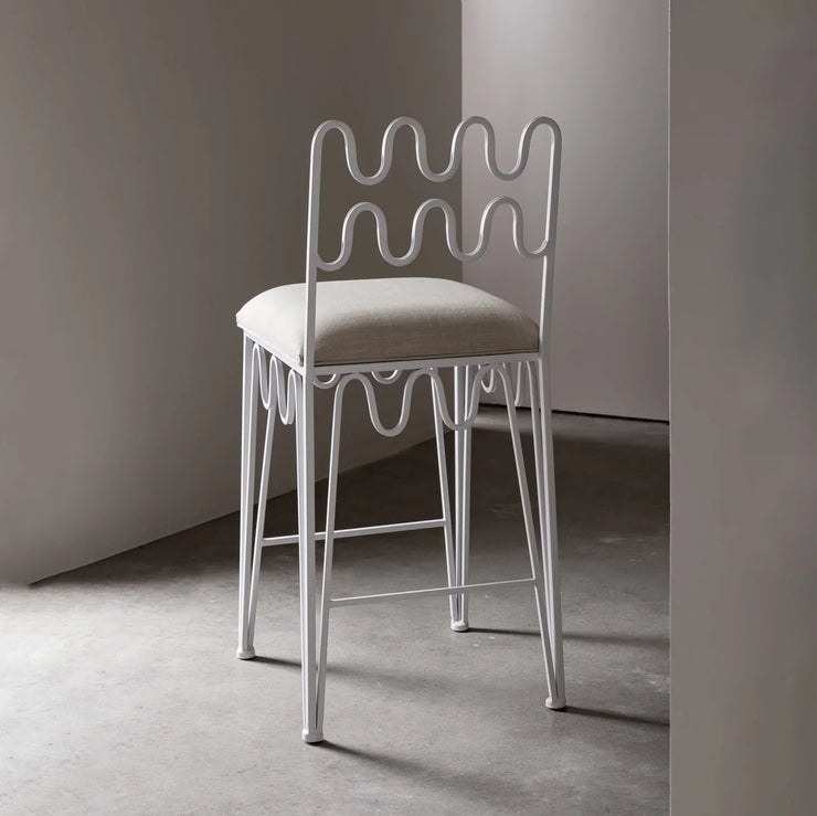 Wave Counter Stool - Ivory