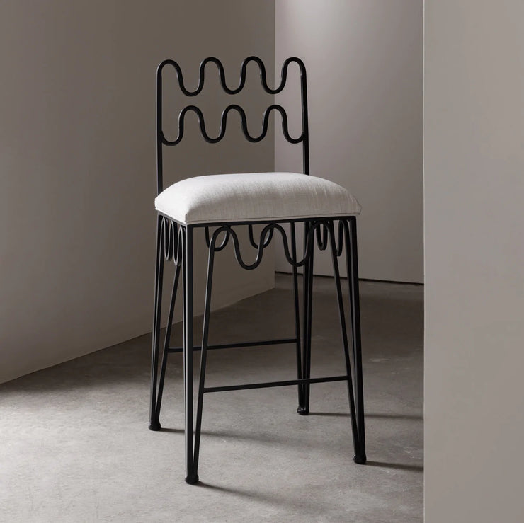 Wave Counter Stool - Black