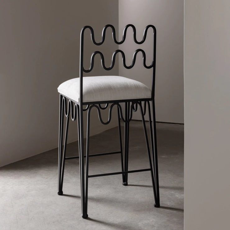 Wave Counter Stool - Black