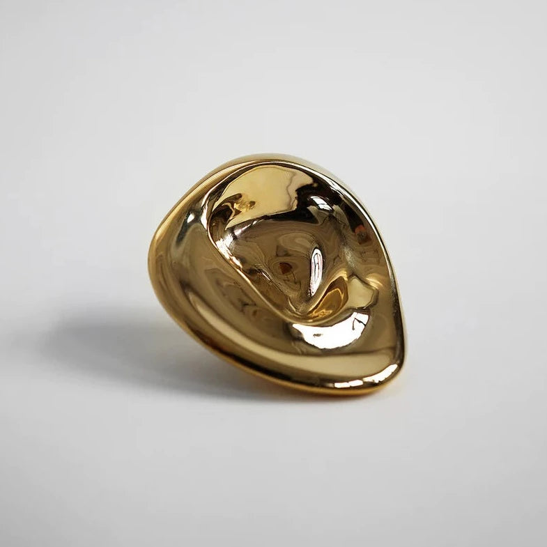 Ripple Knob - Large - Gold