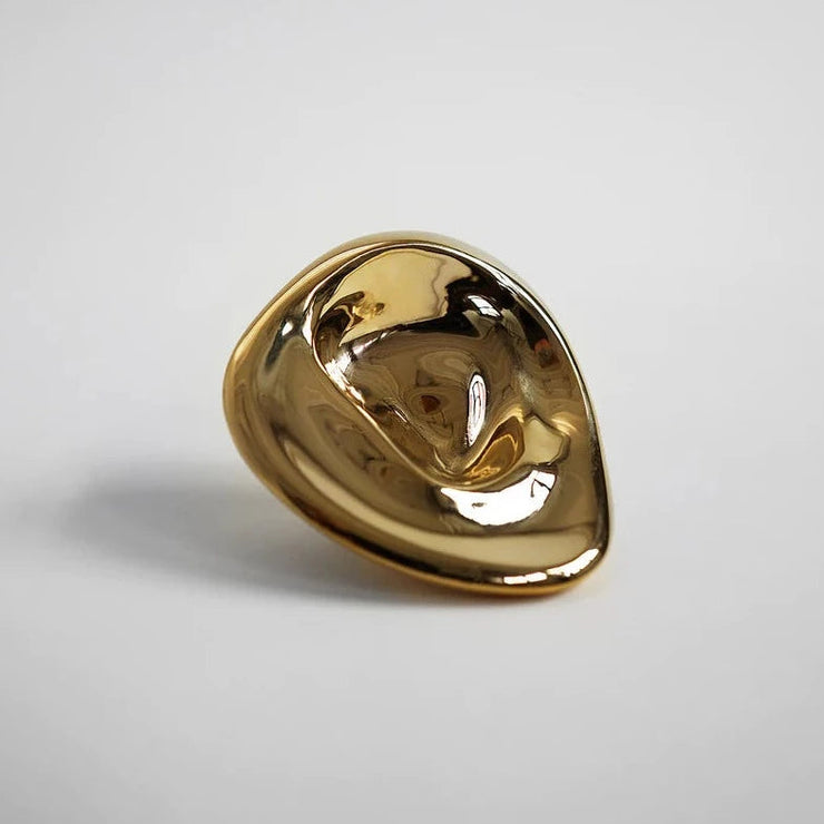 Ripple Knob - Small - Gold