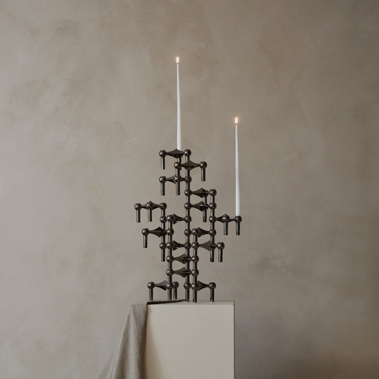 STOFF Nagel Candle Holder Black Chrome / 1Pc