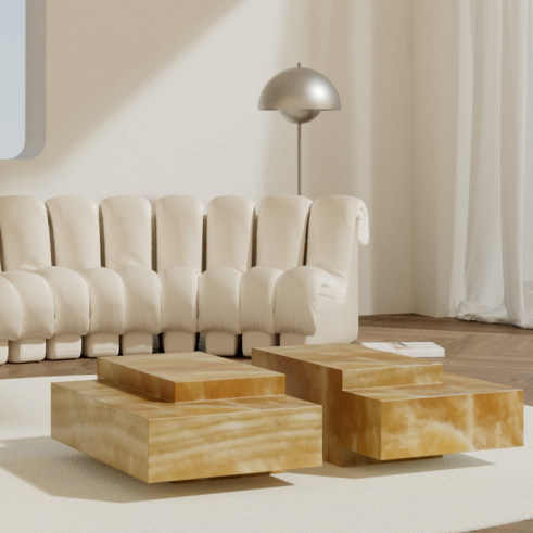 Andrea Coffee Table in Honey Onyx