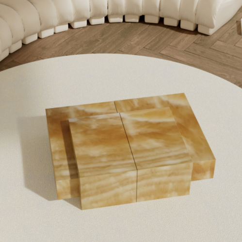 Andrea Coffee Table in Honey Onyx
