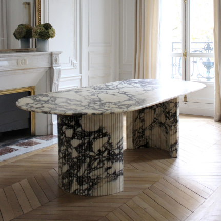 Luna Calacatta Viola Dining Table