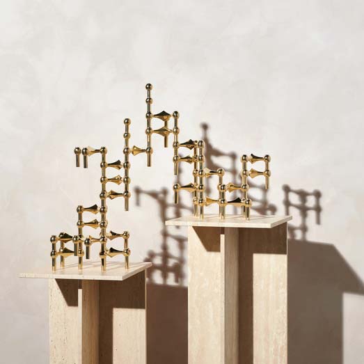 STOFF Nagel Candle Holder Gold / 3-Pack