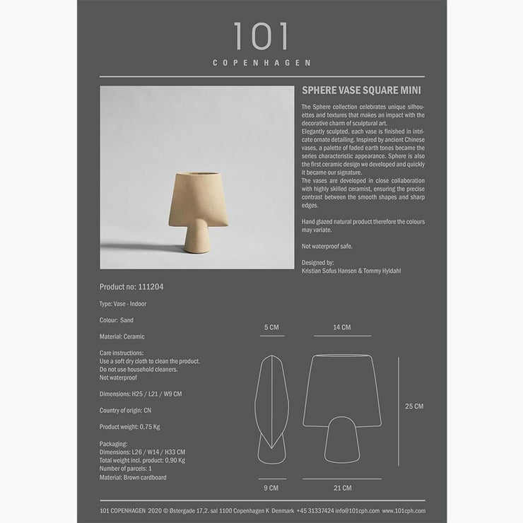 Sphere Square Vase, Hexa