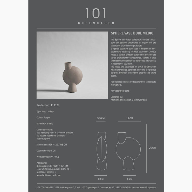 Sphere Buble Vase Medio White(국내 재고)