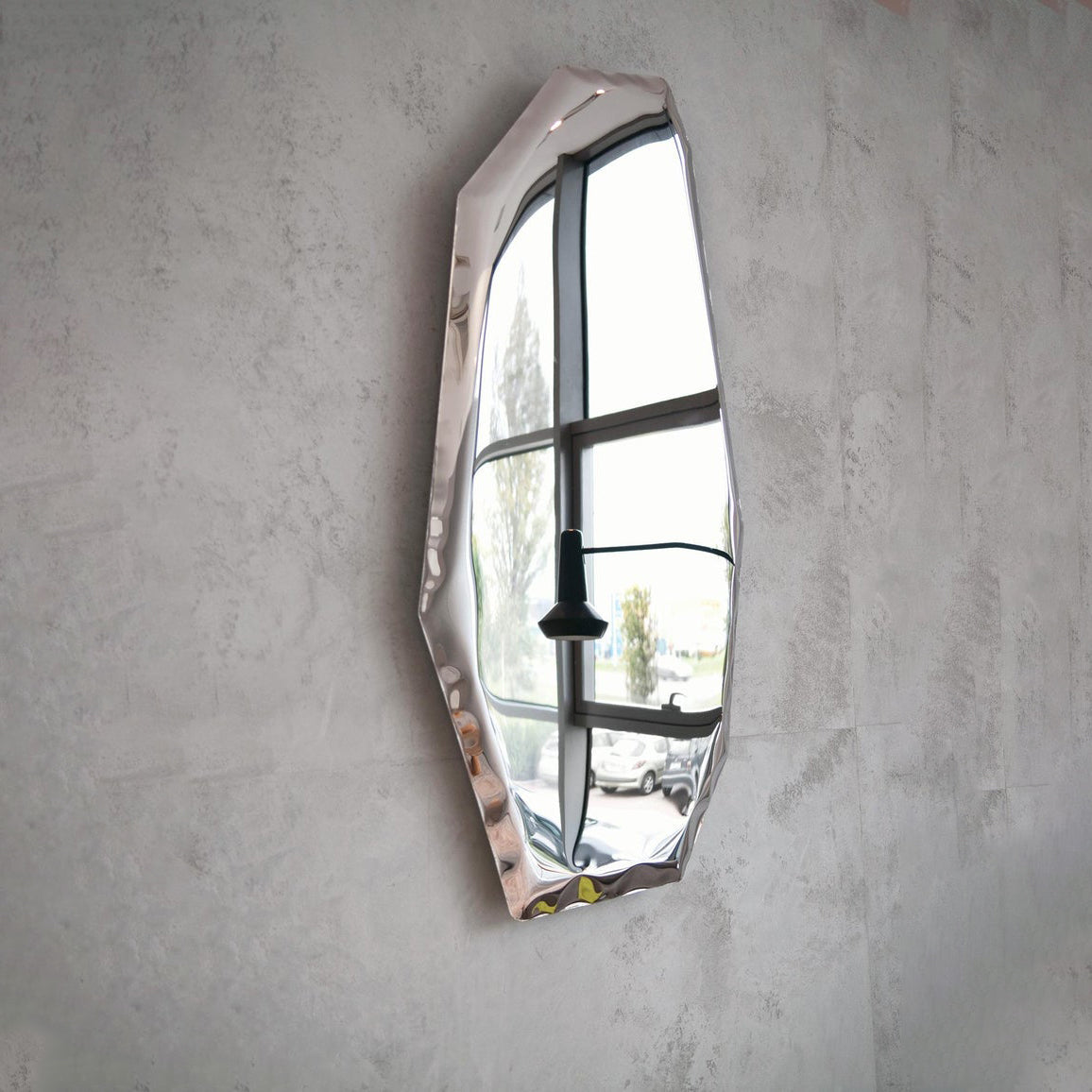 Stainless Steel Tafla C3 Sculptural Wall Mirror