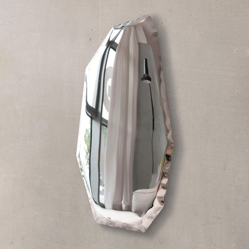 Stainless Steel Tafla C3 Sculptural Wall Mirror