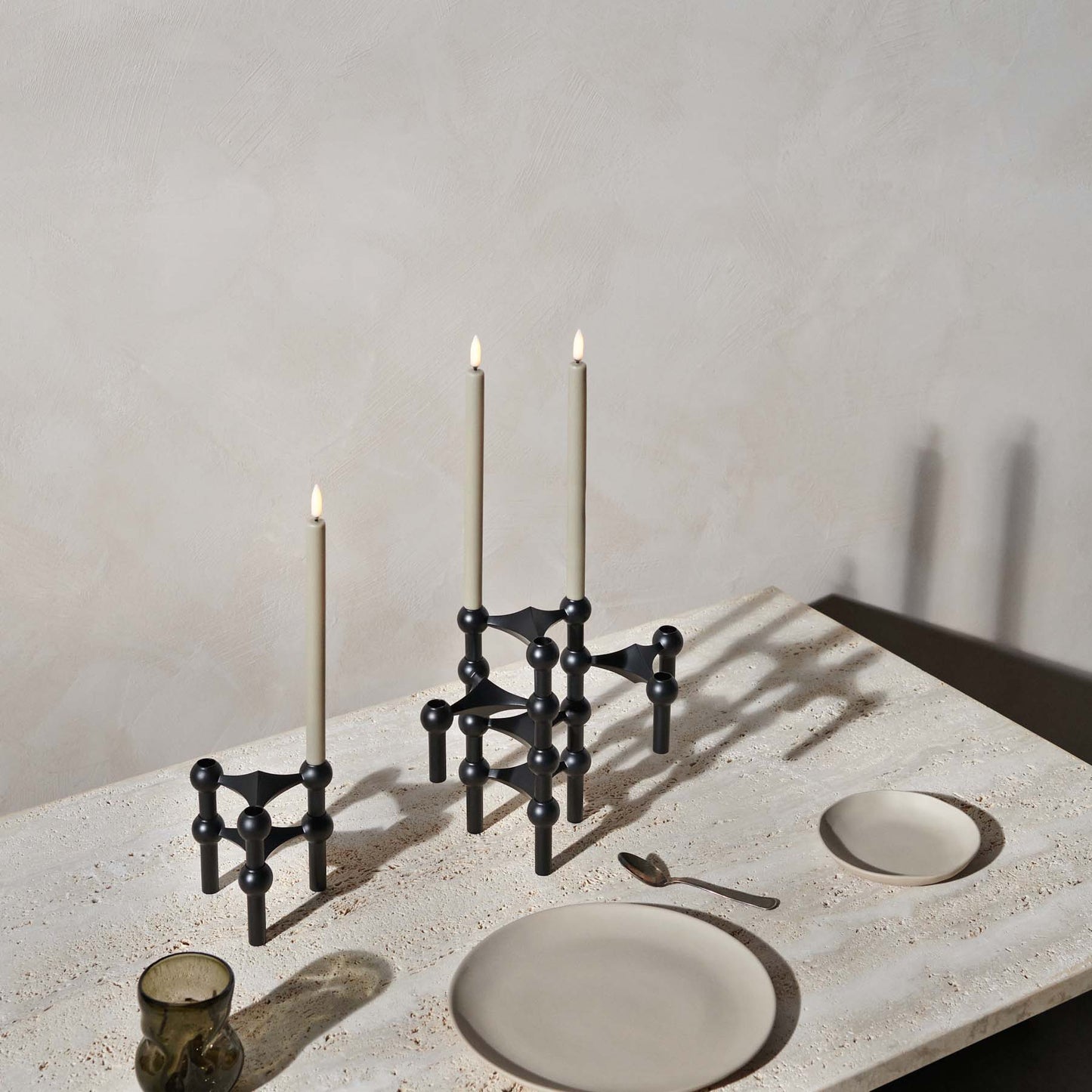 STOFF Nagel Candle Holder Black / 3-Pack