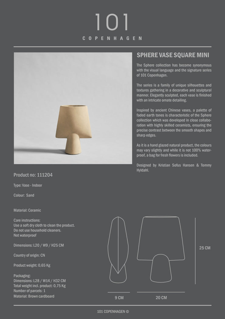 Sphere Vase Square, Mini